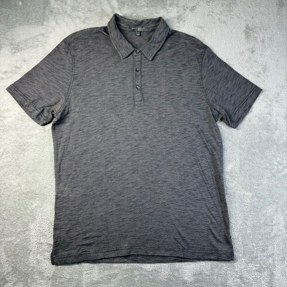 Robert Barakett Polo Shirt Mens Extra Large Gray Golf Pullover Breathable Preppy